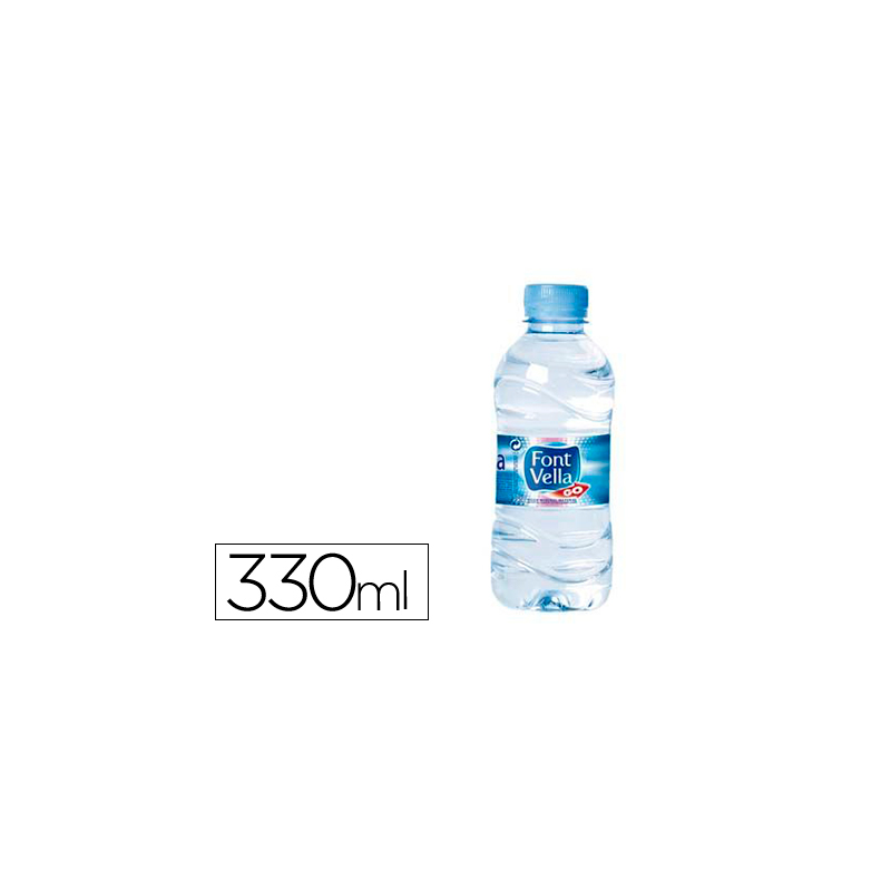 Agua mineral natural font vella botella sant hilari 330 ml