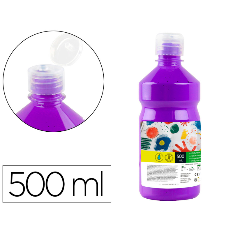 Tempera liquida liderpapel escolar 500 ml violeta