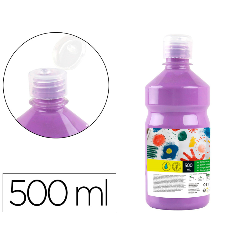 Tempera liquida liderpapel escolar 500 ml lila
