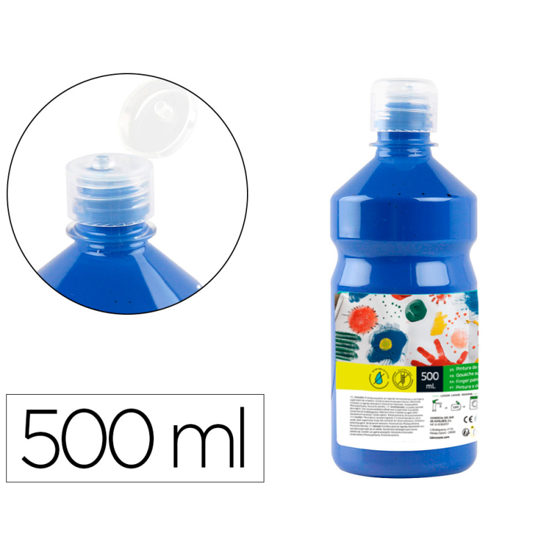 Tempera liquida liderpapel escolar 500 ml azul marino