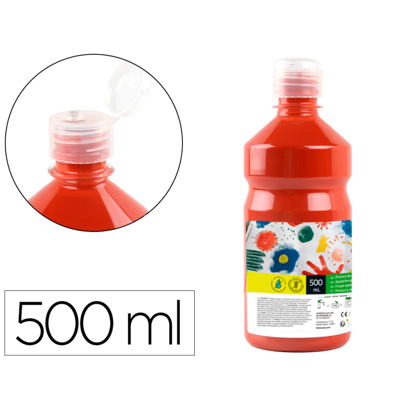 Tempera liquida liderpapel escolar 500 ml marron