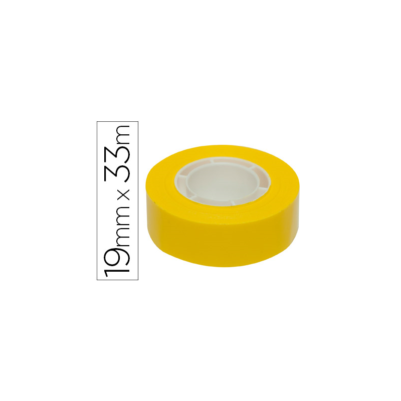 Cinta adhesiva apli 33 mt x 19 mm color amarillo