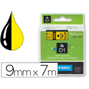 Cinta dymo negro amarillo...