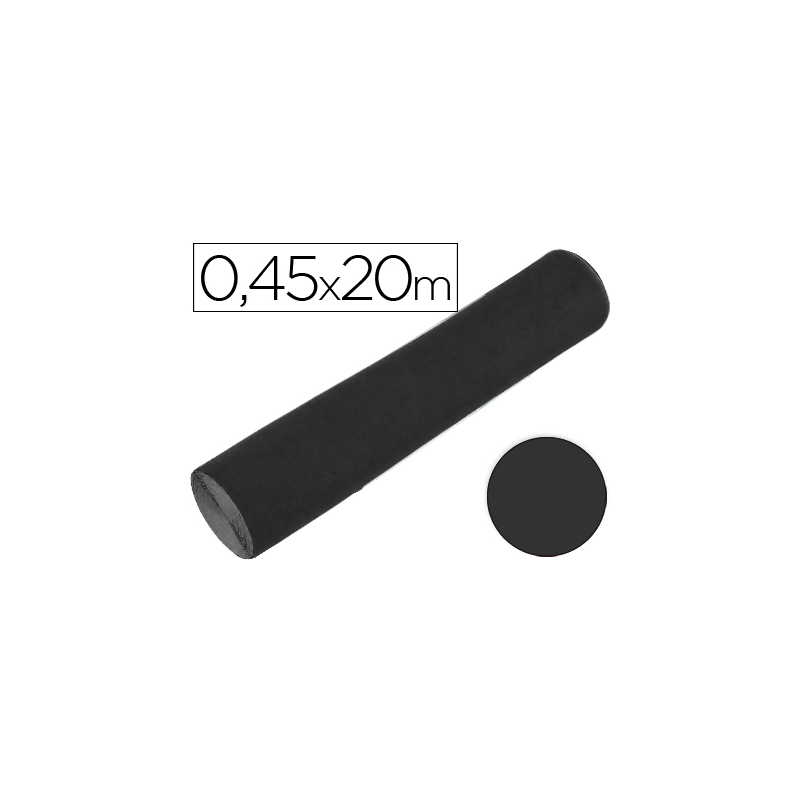 Rollo adhesivo liderpapel unicolor negro mate rollo de 0,45 x 20 mt
