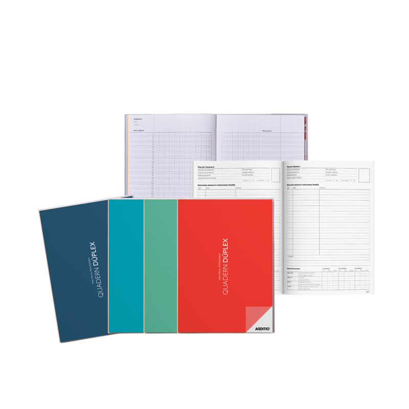 Cuaderno duplex catalan additio din a4 evaluacion continua y tutoria