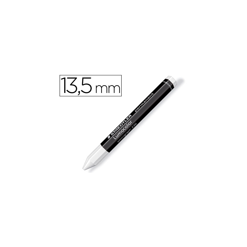 Cera staedtler para marcar blanco lumocolor permanente omnigraph 236 caja de 12 unidades