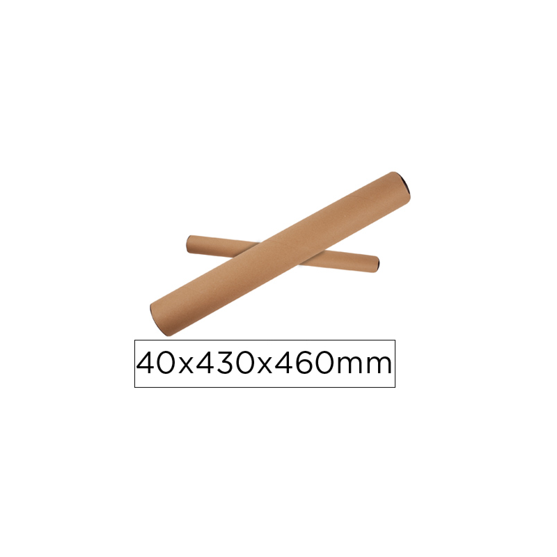 Tubo de carton apli portadocumentos tapa plastico 40x430x460 mm