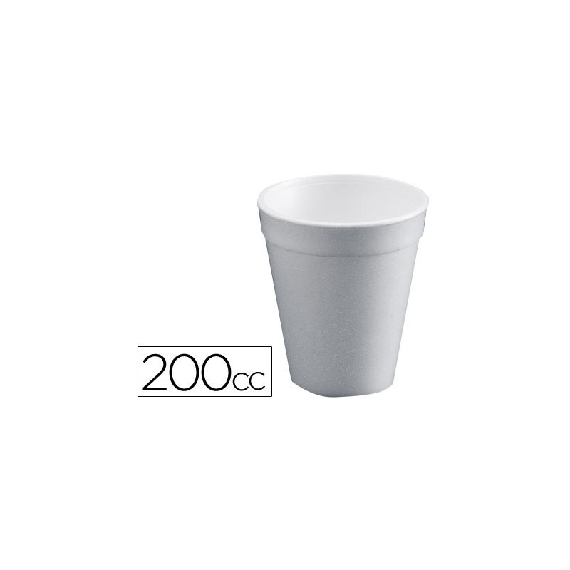Vaso termico de poliexpan 200cc paquete de 50 unidades