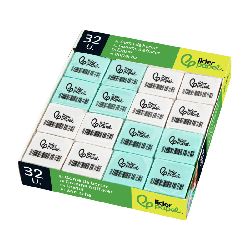 Goma de borrar liderpapel miga de pan para lapiz cuadrada