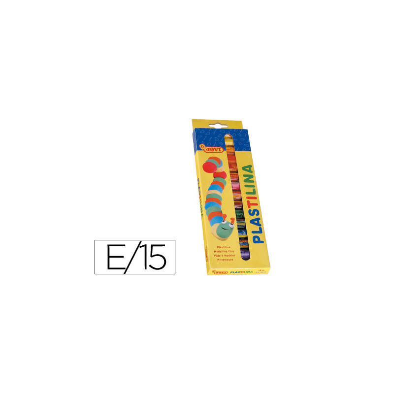 Plastilina jovi estuche de 15 barras colores surtidos