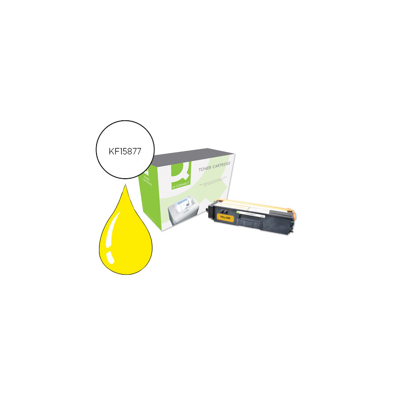 Toner q-connect compatible brother tn325y hl-4140cn / 4150cdn / 4570cdw / 4570cdwt / dcp 9055 amarillo 3.500 pag