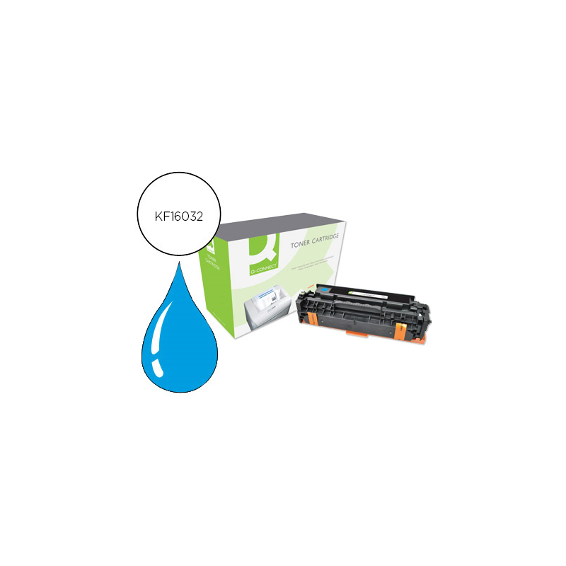 Toner q-connect compatible hp ce411a color laserjet m351a / 451dn / 451dw / 451nw / 375nw / 475dn / 475dw cian 2.600 pag