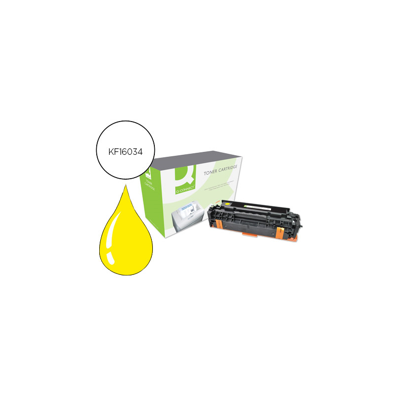 Toner q-connect compatible hp ce412a color laserjet m351a / 451dn / 451nw / 375nw / 475dn amarillo 2.600 pag