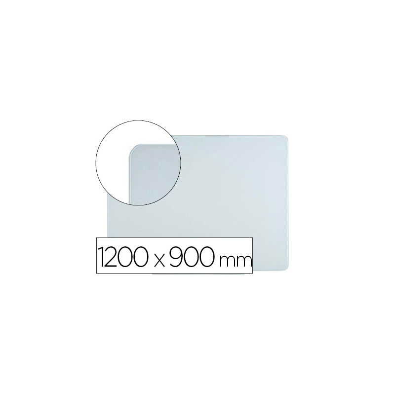 Pizarra blanca bi-office cristal magnetica 1200x900 mm