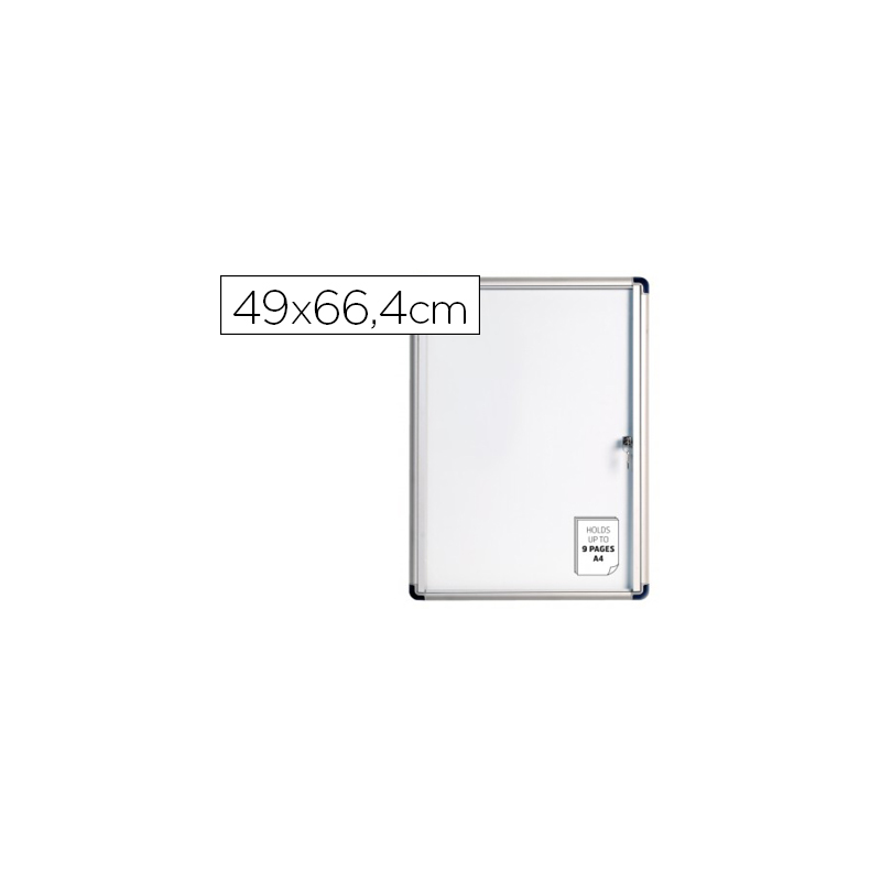 Vitrina de anuncios bi-office fondo magnetico extraplana de interior 490x664 mm