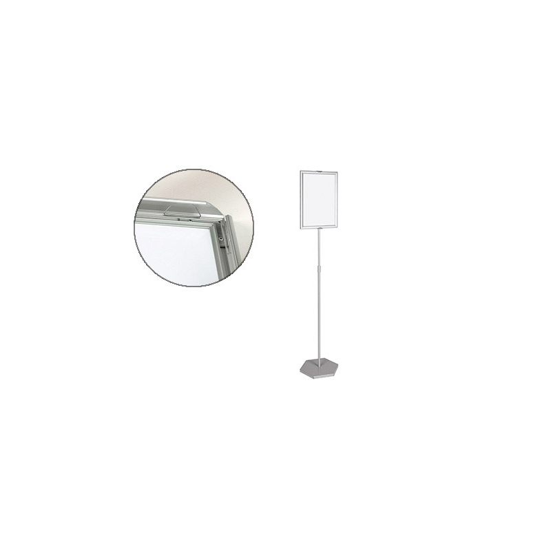 Expositor de pie bi-office para formatos a3 ajustable en altura 102 cm