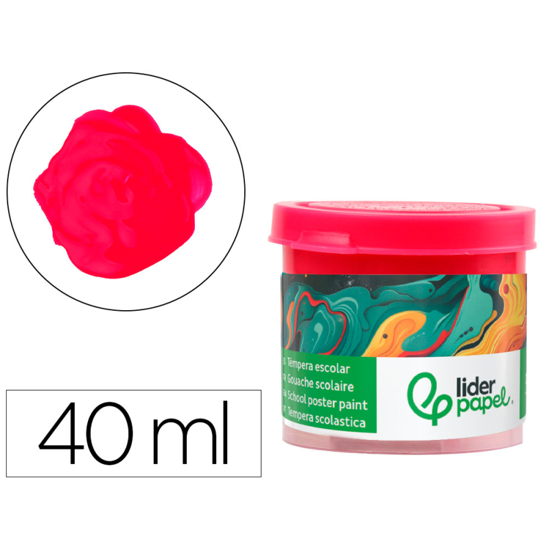 Tempera liderpapel escolar 40 ml magenta