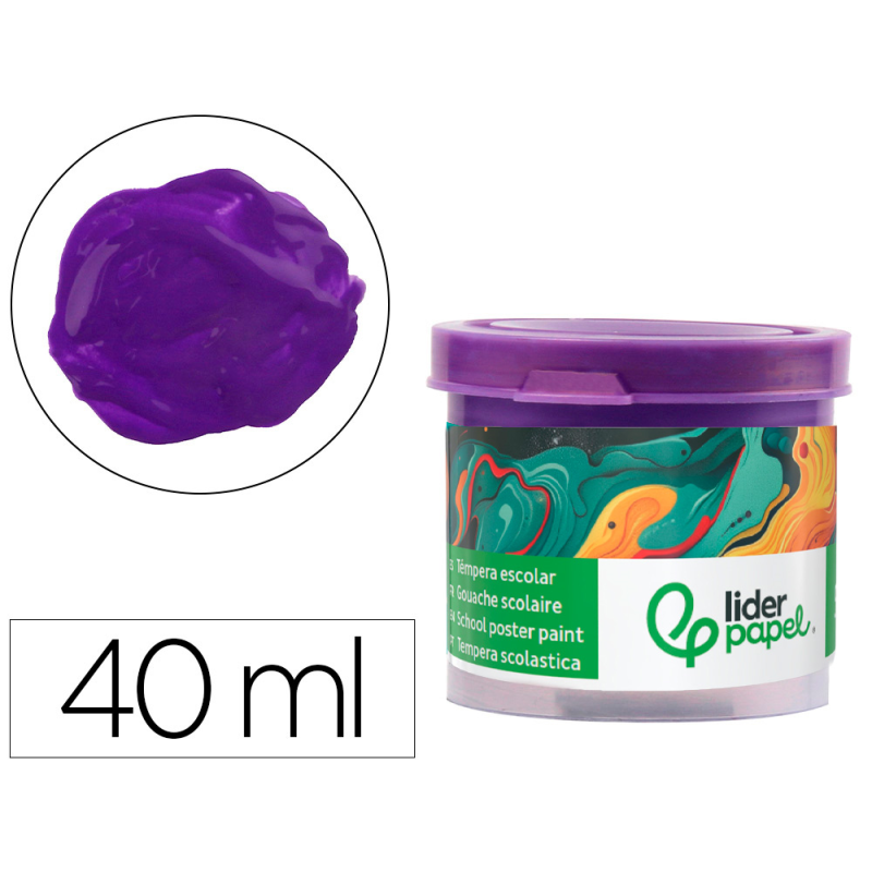 Tempera liderpapel escolar 40 ml violeta