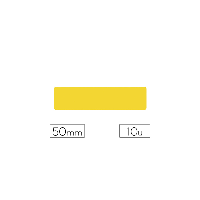 Simbolo adhesivo djois pvc tira longitudinal delimitacion suelo 50 mm amarillo pack de 10 unidades