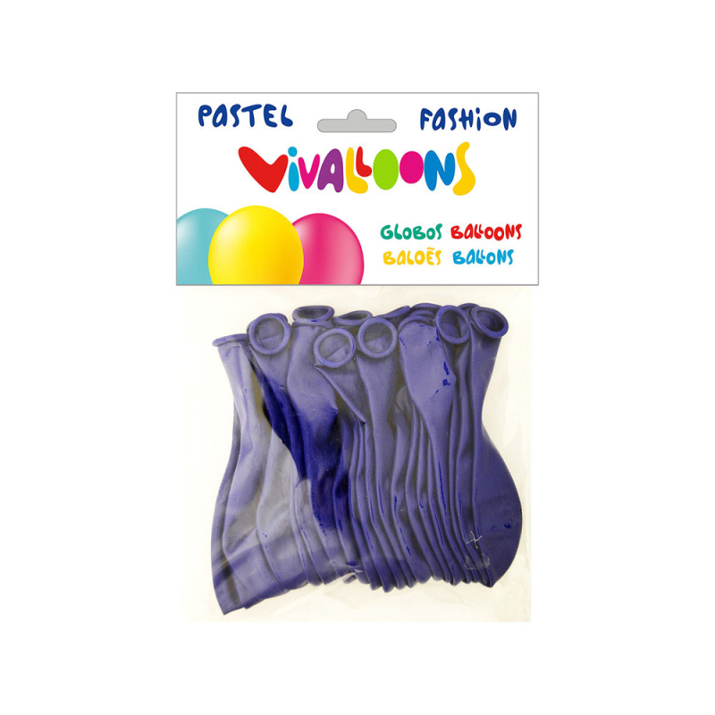 Globo 100% latex biodegradable azul marino bolsa de 20 unidades