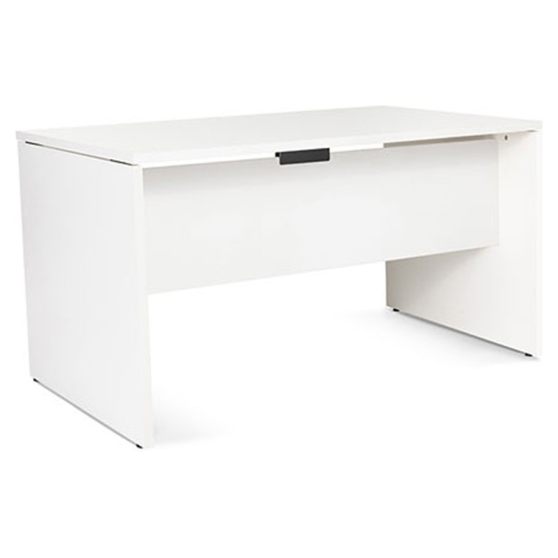 Mesa oficina rocada serie work 140x80 cm acabado aw04 blanco/blanco