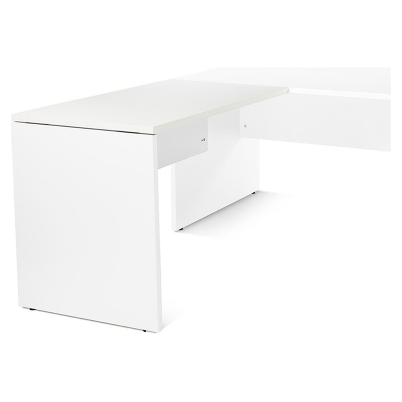 Ala para mesa rocada serie work 100x60 cm derecha o izquierda acabado aw04 blanco/blanco