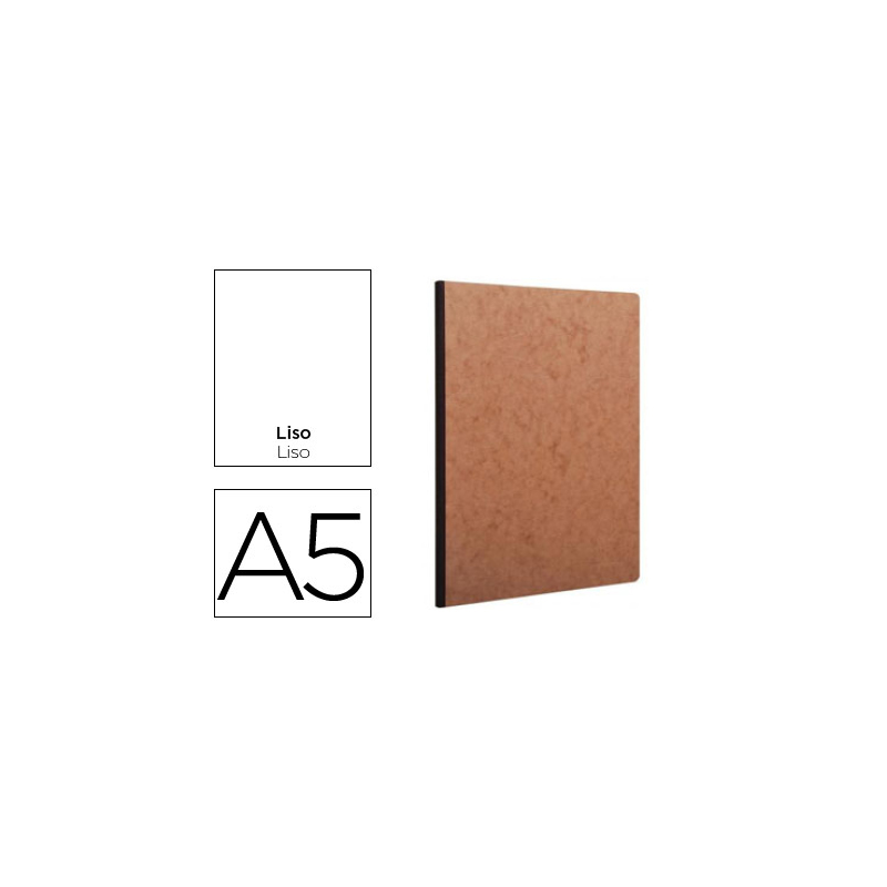 Libreta age-bag tapa cartulina lomo cosido liso 96 hojas color havana 148x210 mm