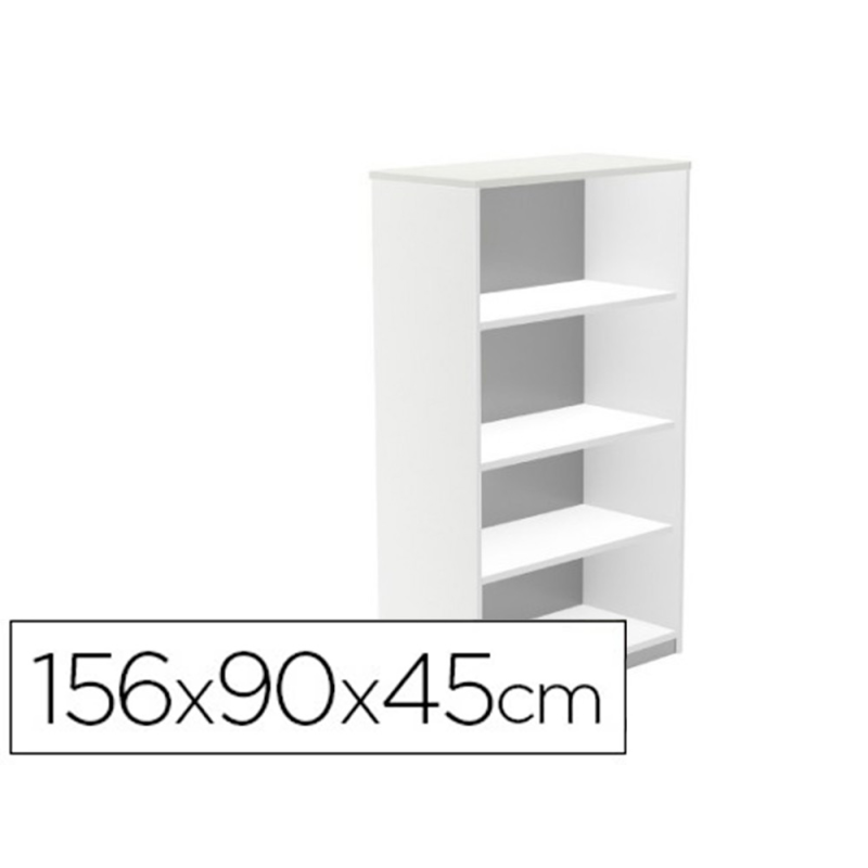 Armario rocada con tres estantes serie store 156x90x45 cm acabado blanco/blanco