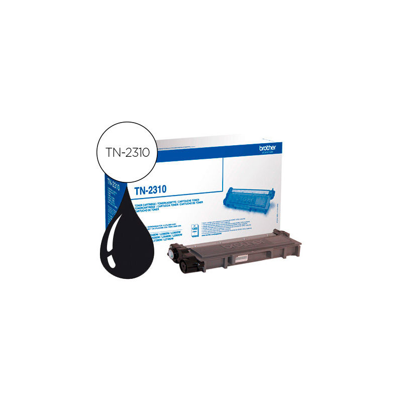 Toner brother tn-2310 dcp-l2500d / hl-l2300d / mfc-l2700dw / mfc-l2720dw negro 1200 pag