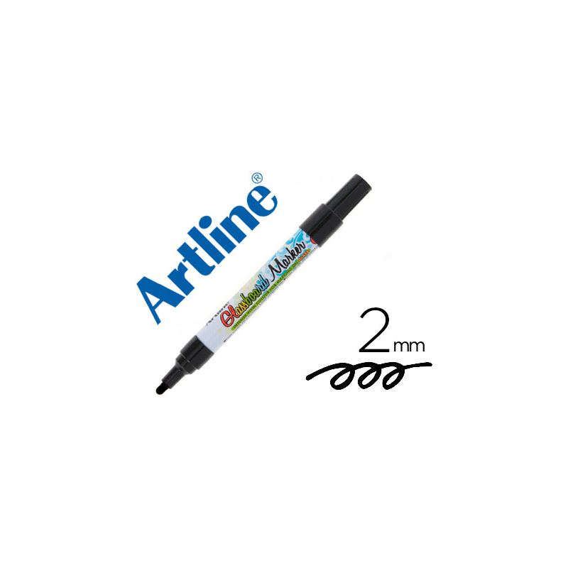 Rotulador artline glass marker especial cristal borrable en seco o humedo color negro