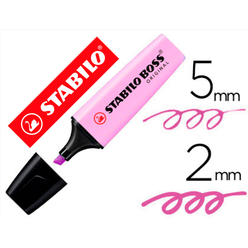 Rotulador stabilo boss pastel fluorescente 70 brisa violeta
