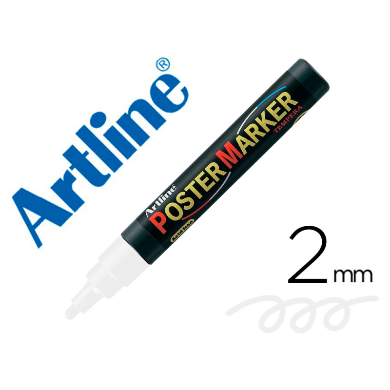 Rotulador artline poster marker epp-4-bla punta redonda 2 mm color blanco