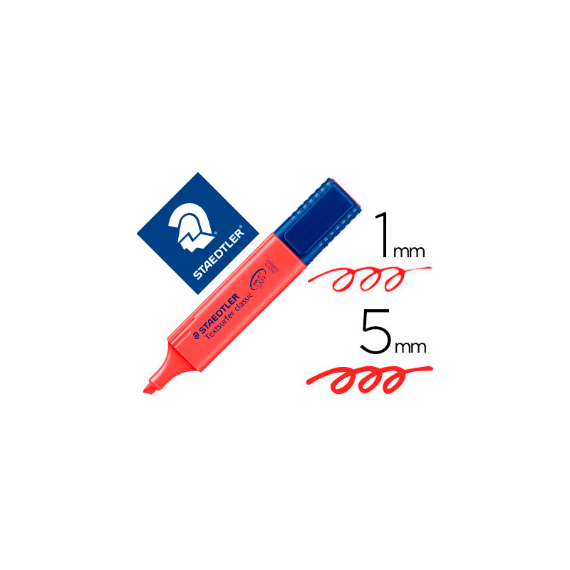Rotulador staedtler textsurfer classic 364 fluorescente rojo
