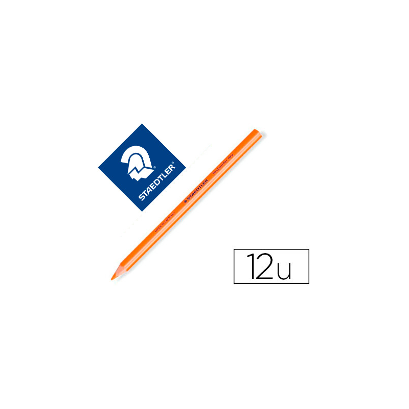 Lapices fluorescente staedtler textsurfer dry triangular naranja caja de 12 unidades