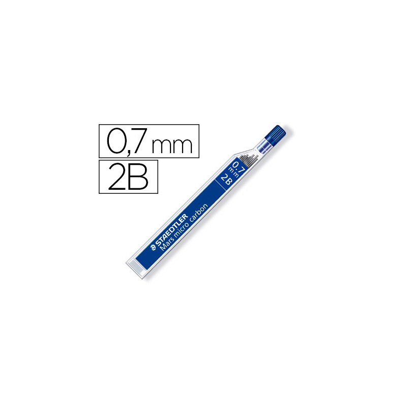 Minas staedtler mars micro grafito 0,7 mm 2b tubo con 12 unidades