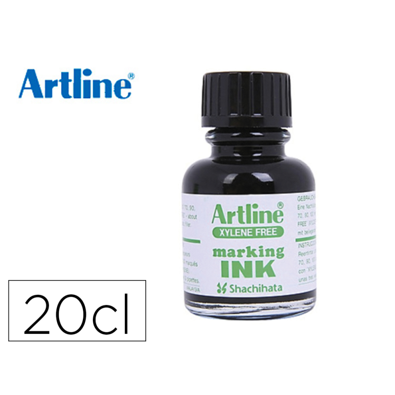 Tinta rotulador artline esk-20 negro bote 20 cc sin xileno