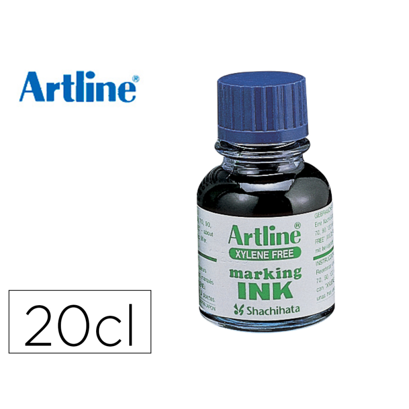 Tinta rotulador artline esk-20 azul bote 20 cc sin xileno