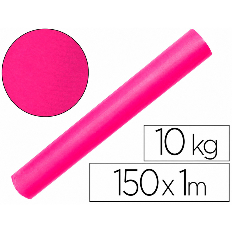 Papel kraft verjurado liderpapel fucsia ancho 1 mt longitud 150 mt gramaje 65 gr peso 10 kg