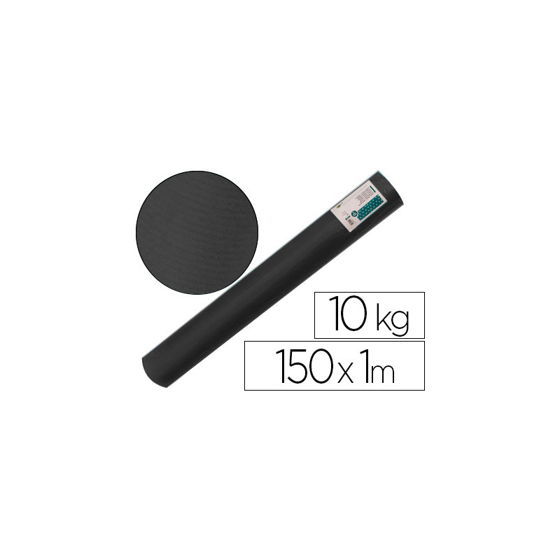 Papel kraft verjurado liderpapel negro ancho 1 mt lomgitud 150 mt gramaje 65 gr peso 10 kg