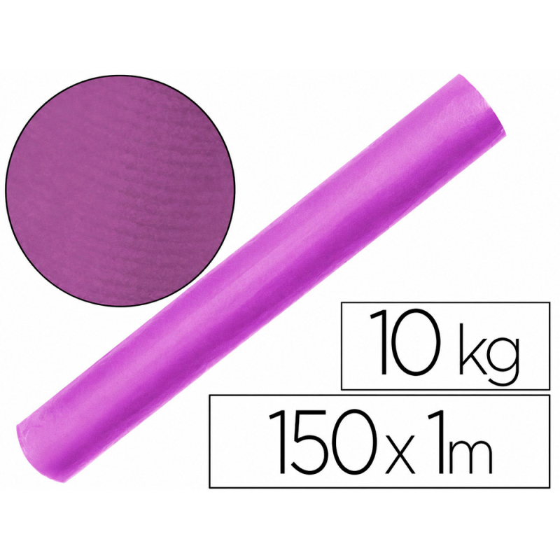 Papel kraft verjurado liderpapel violeta ancho 1 mt lomgitud 150 mt gramaje 65 gr peso 10 kg