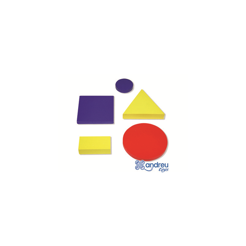 Juego andreutoys figuras geometricas madera 48 piezas 24,5x15x8 cm