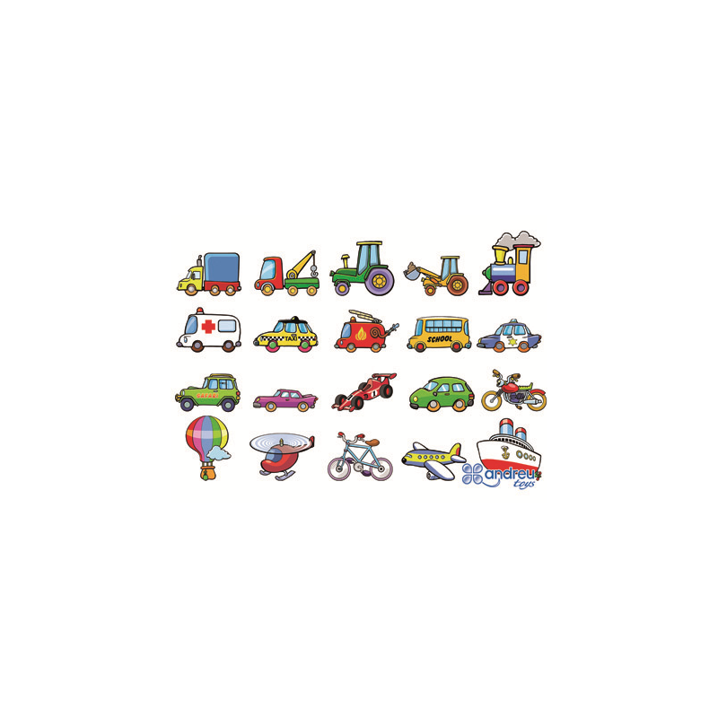 Juego andreutoys vehiculos magneticos 8 cm caja de 20 unidades surtidas 20,6x19x4,5 cm