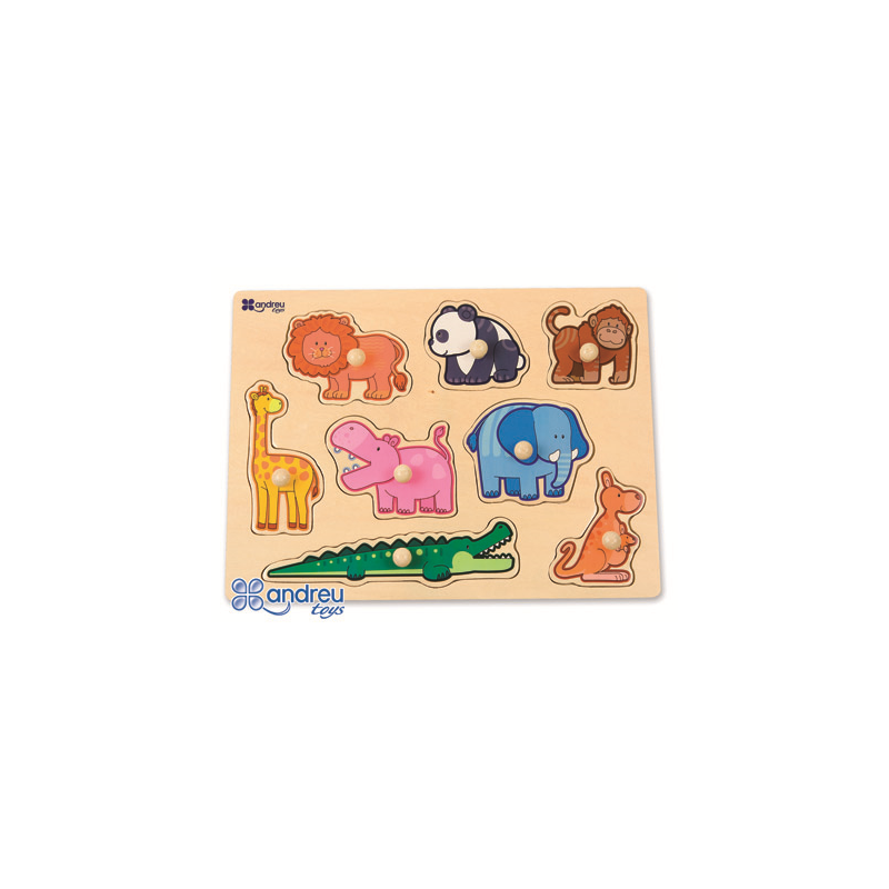 Puzle andreutoys madera selva 8 piezas