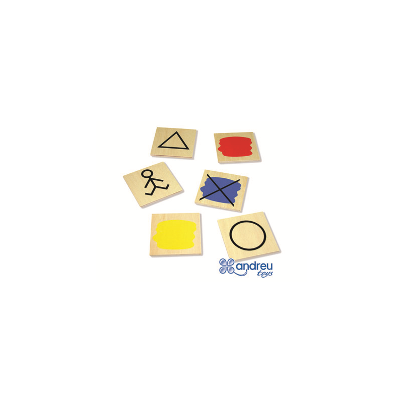Juego andreutoys bloques logicos atributos 20 piezas 27x10x5 cm