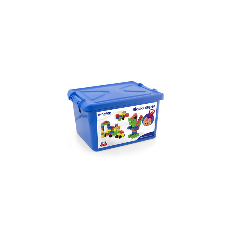 Juego miniland super blocks 96 piezas