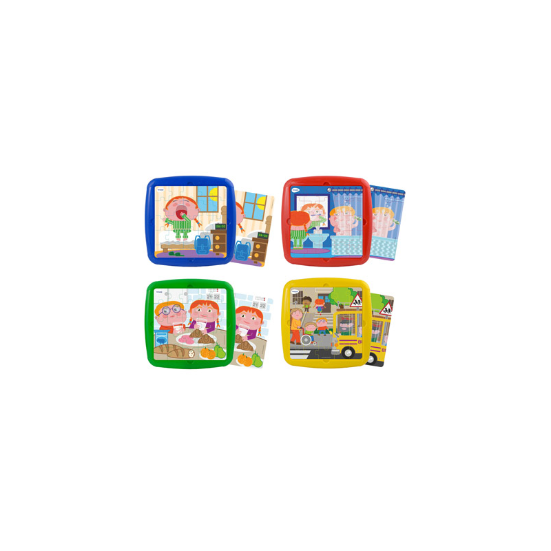 Puzle miniland habito diarios set de 4 unidades 25 piezas