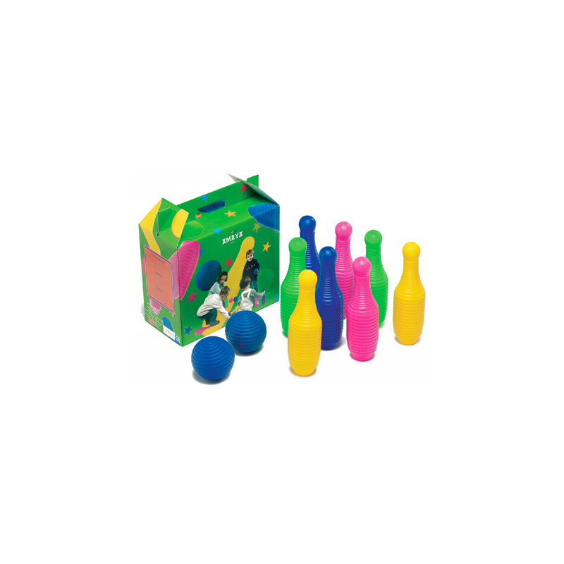 Bolo amaya de polietileno alto 26 cm incluye 8 bolos y 2 pelotas