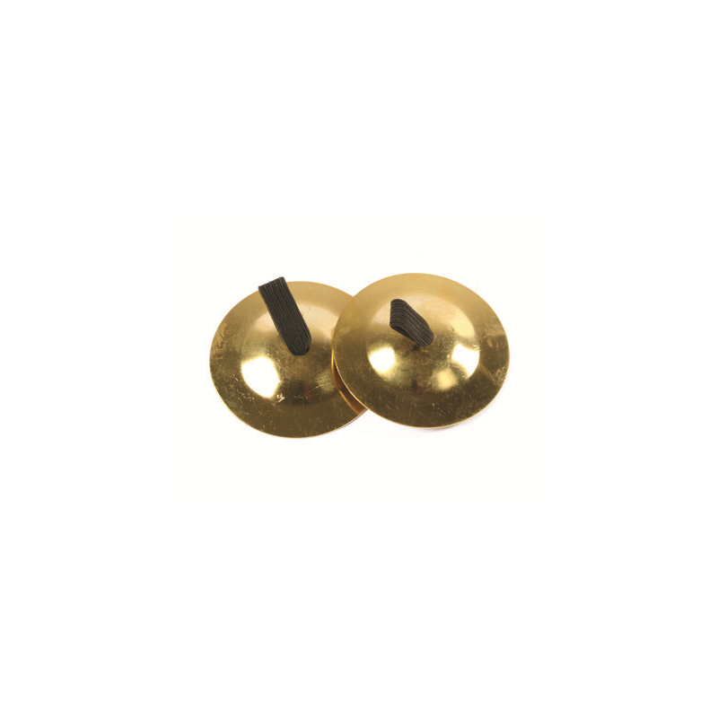 Crotalo amaya de cobre con agarre de tela set de 2 unidades diametro 6 cm