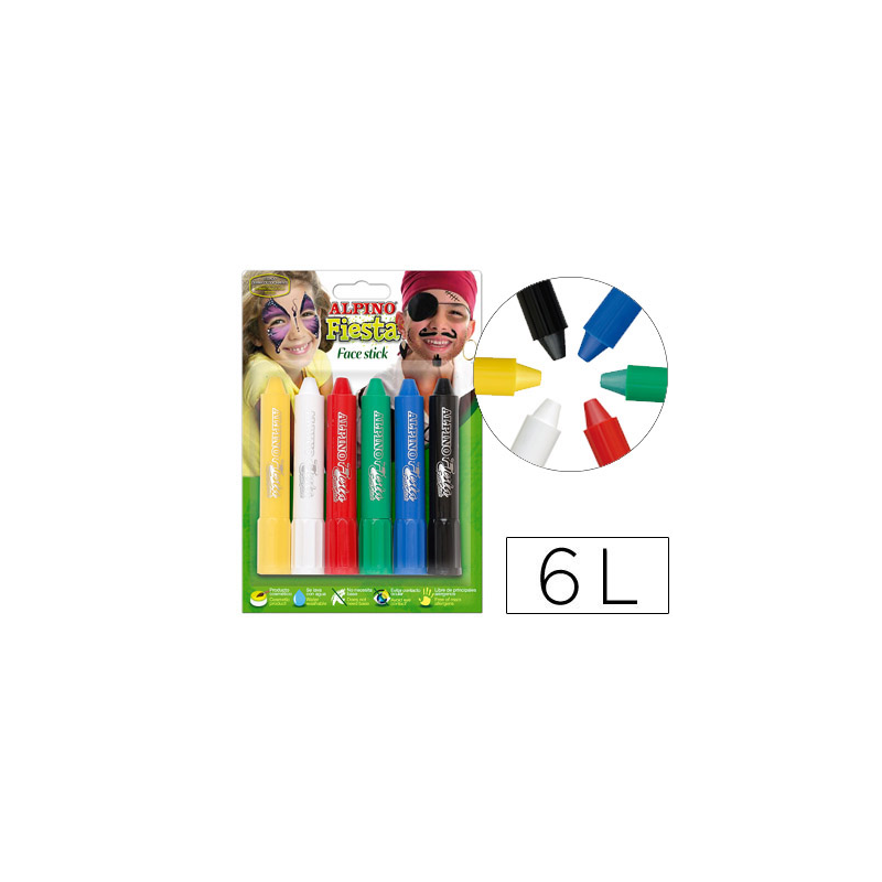 Barra maquillaje face stick 6 colores surtidos