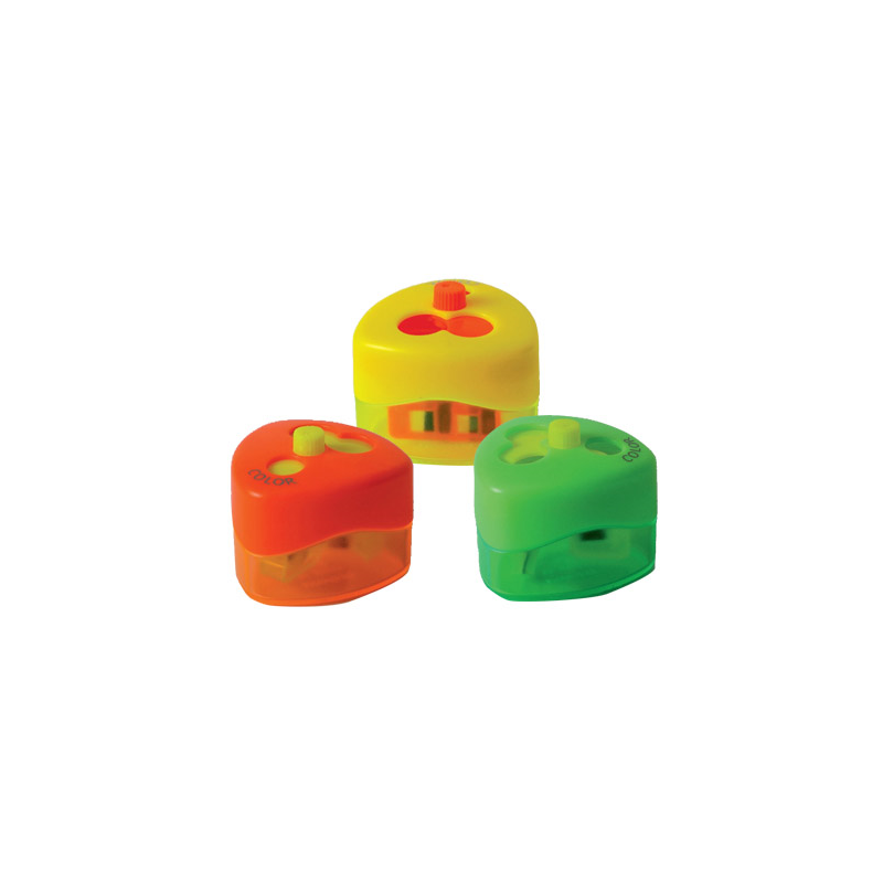 Sacapuntas m+r top swing 959 3 uso con deposito top colores neon surtidos